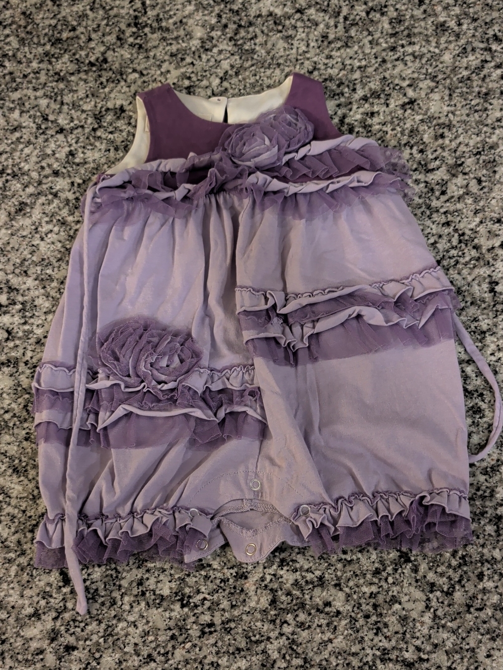 Isobella & Chloe Lavender Purple Ruffle Romper